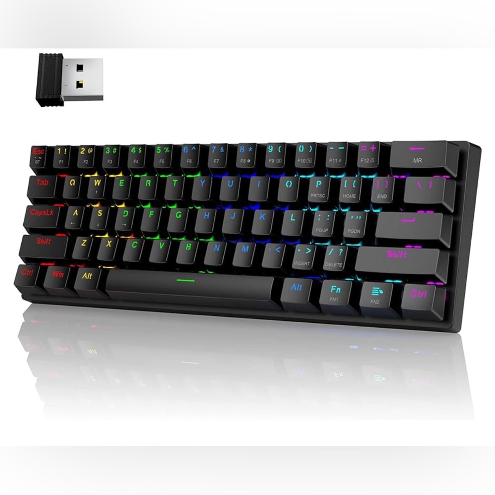 Pauroty Wireless Mechanical Keyboard in Brown Box